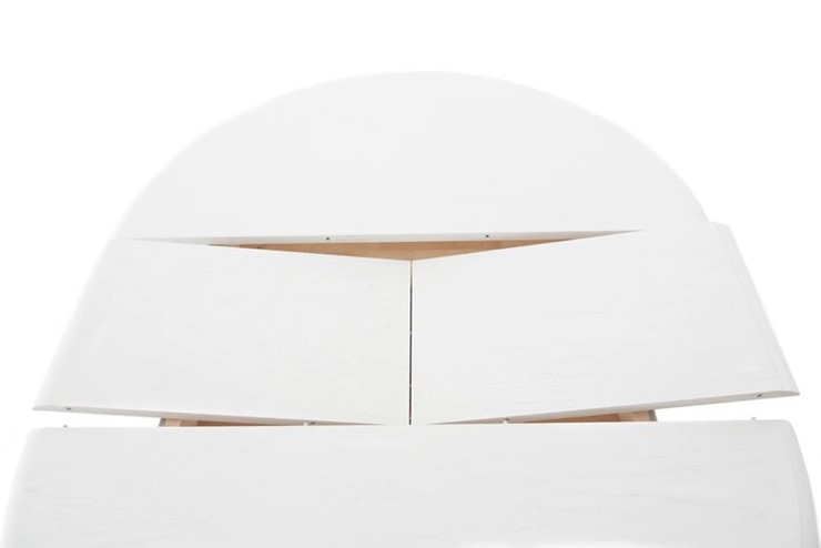 Кухонный раскладной стол Фабрицио-1 Круг 1000, (D100, Тон 9 - Эмаль белая) в Петрозаводске - изображение 3