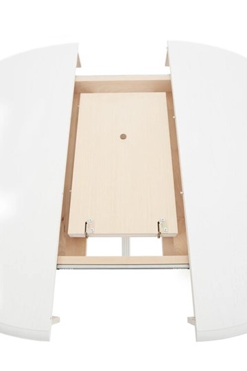 Кухонный раскладной стол Фабрицио-1 Круг 1000, (D100, Тон 9 - Эмаль белая) в Петрозаводске - изображение 4