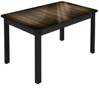 Кухонный раскладной стол Гамбург исп. 1, ноги метал. крашеные №23 (Exclusive h125/черный) в Петрозаводске - предосмотр