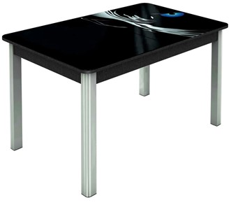 Кухонный стол раскладной Гамбург исп. 2, ноги метал. крашеные №23 (Exclusive h112/черный) в Петрозаводске - предосмотр