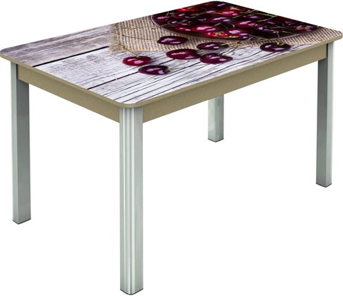 Обеденный раздвижной стол Гамбург исп.2 ноги метал. крашеные №23, Фотопечать (Фрукты №29) в Петрозаводске - изображение