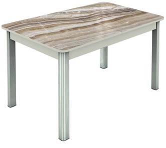 Кухонный раздвижной стол Гамбург Мини, ноги метал. крашеные №23 (Exclusive h041/белый) в Петрозаводске
