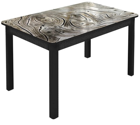 Кухонный раскладной стол Гамбург Мини, ноги метал. крашеные №23 (Exclusive h140/черный) в Петрозаводске - изображение