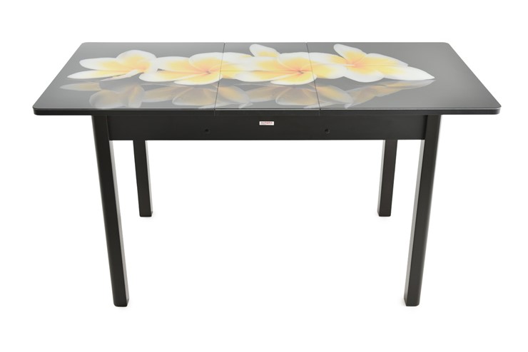 Кухонный раскладной стол Гамбург Мини, ноги метал. крашеные №23 (Exclusive h140/черный) в Петрозаводске - изображение 8