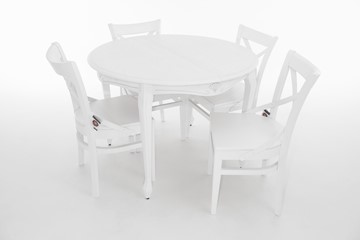 Раздвижной стол Кабриоль исп. Круг 1050, тон 12 Покраска + патина с прорисовкой (на столешнице) в Петрозаводске - предосмотр 6