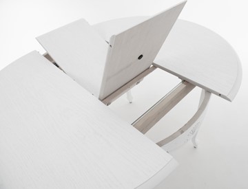 Кухонный раздвижной стол Кабриоль исп. Круг 1250, тон 10 Покраска + патина с прорисовкой (на столешнице) в Петрозаводске - предосмотр 4