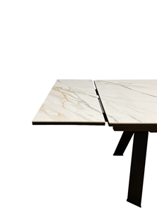 Кухонный раздвижной стол KL1600, черный/керамика мрамор золотой в Петрозаводске - предосмотр 5