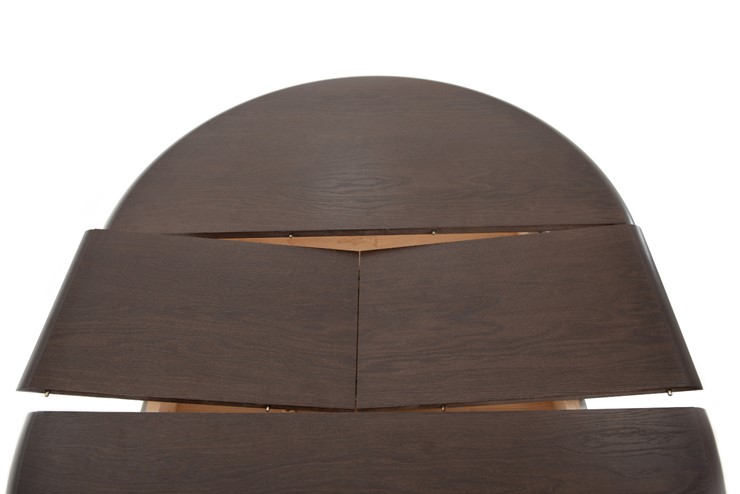 Кухонный раскладной стол Леонардо-1 исп. Круг 1000, тон 4 (Морилка/Эмаль) в Петрозаводске - изображение 5