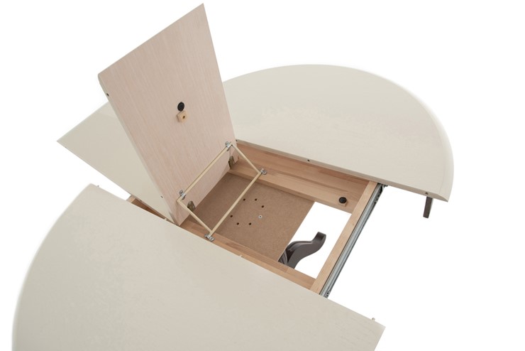 Кухонный стол раздвижной Леонардо-1 исп. Круг 1000, тон 4 Покраска + патина с прорисовкой (на столешнице) в Петрозаводске - изображение 6