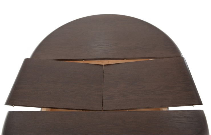Кухонный стол раскладной Леонардо-1 исп. Круг 820, тон 12 (Морилка/Эмаль) в Петрозаводске - изображение 5