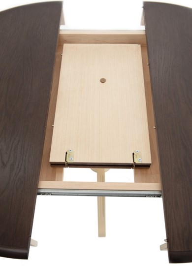 Кухонный раздвижной стол Леонардо-1 исп. Круг 900, тон 10 (Морилка/Эмаль) в Петрозаводске - изображение 4
