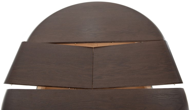 Кухонный раздвижной стол Леонардо-1 исп. Круг 900, тон 7 (Морилка/Эмаль) в Петрозаводске - изображение 5