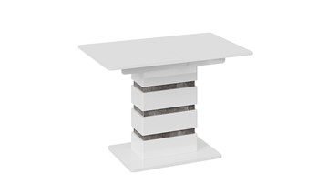 Кухонный раскладной стол Мадейра тип 1 (Белый глянец/Ателье темный) в Петрозаводске - предосмотр 2