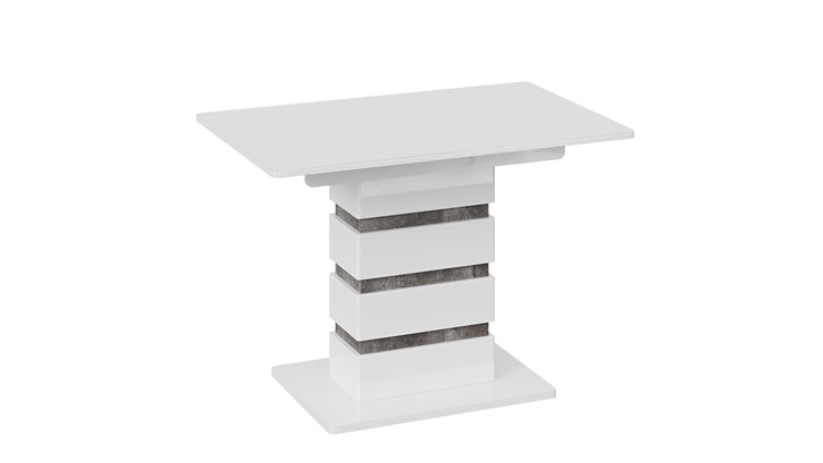 Кухонный раскладной стол Мадейра тип 1 (Белый глянец/Ателье темный) в Петрозаводске - изображение 2