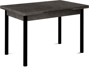 Раздвижной стол Милан-1 EVO, ноги металлические черные, серый камень в Петрозаводске