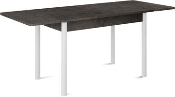 Кухонный раздвижной стол Милан-2 EVO, ноги белые, серый камень в Петрозаводске - предосмотр 1