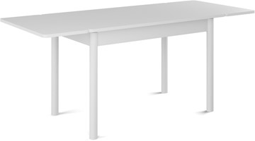 Кухонный раздвижной стол Милан-мини EVO (ноги металлические белые, белый цемент) в Петрозаводске - предосмотр 1