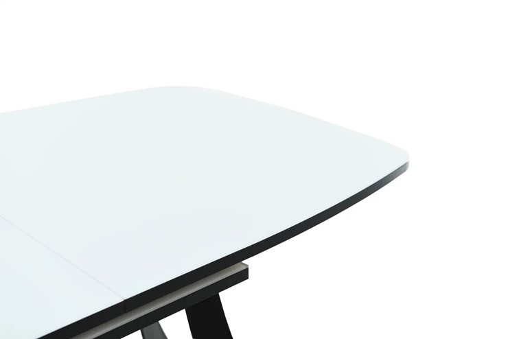 Кухонный стол раскладной Милан Стекло Opti (Белое) в Петрозаводске - изображение 11