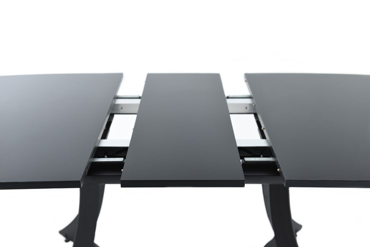 Кухонный раздвижной стол Милан Стекло Opti (Чёрное) в Петрозаводске - изображение 9