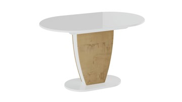 Кухонный раскладной стол Монреаль тип 1 (Белый глянец/Бунратти) в Петрозаводске - предосмотр