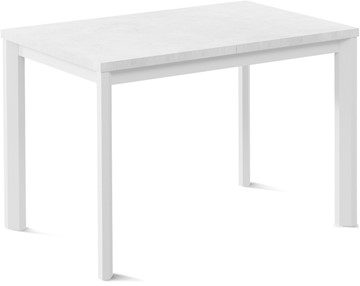 Кухонный раздвижной стол Нагано-1L (ноги металлические белые, белый цемент) в Петрозаводске - предосмотр