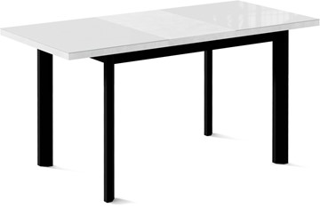 Кухонный раскладной стол Нагано-2L (ноги черные, белый цемент) в Петрозаводске - предосмотр 1