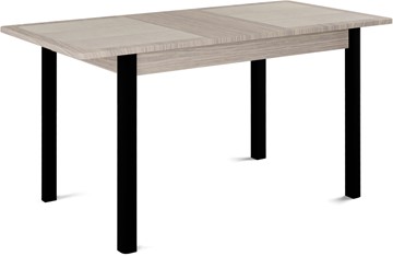 Кухонный стол раскладной Ницца-1 ПЛ (ноги черные, плитка бежевая/лофт) в Петрозаводске - предосмотр 1