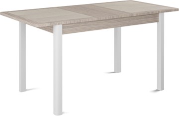 Кухонный раскладной стол Ницца-2 ПЛ (ноги белые, плитка бежевая/лофт) в Петрозаводске - предосмотр 1
