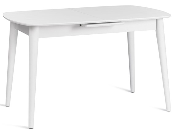 Кухонный стол раздвижной RAMBO (mod. 1193) МДФ/пластик, 130+30х80х75, white (белый) арт.19489 в Петрозаводске - изображение