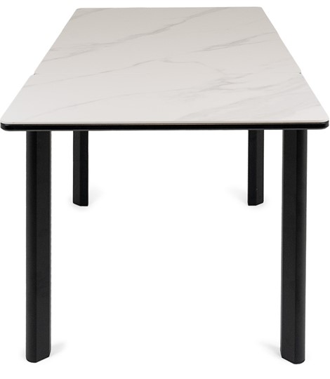 Кухонный раздвижной стол Римини-мини С, 90х65 (+40) керамика White Marble (белый) в Петрозаводске - изображение 10