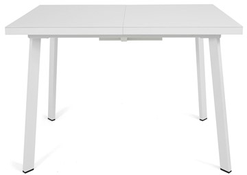 Раздвижной стол Сальвадор-1G (ноги белые, стекло cristal/белый цемент) в Петрозаводске - предосмотр 1