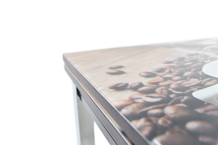 Кухонный стол раскладной Шанхай исп. 1, ноги дерево №12 Фотопечать (Кофе №9) в Петрозаводске - изображение 8