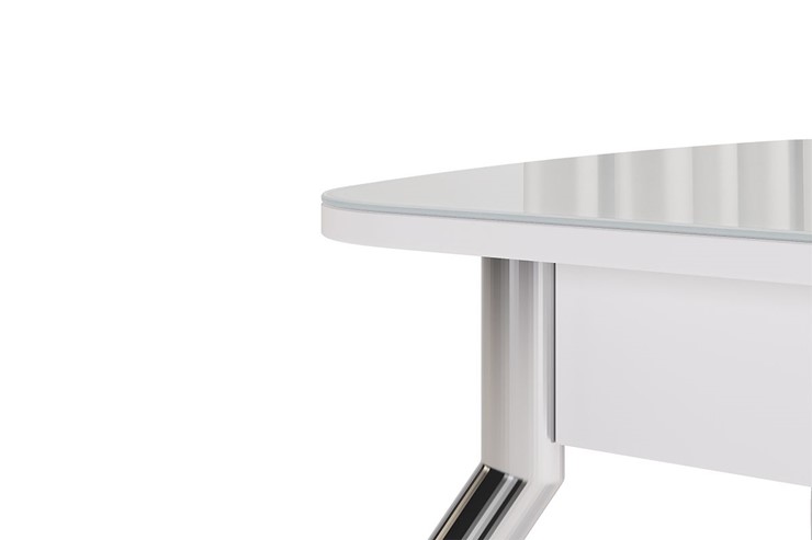 Обеденный раздвижной стол Танго, белый/белый в Петрозаводске - изображение 5