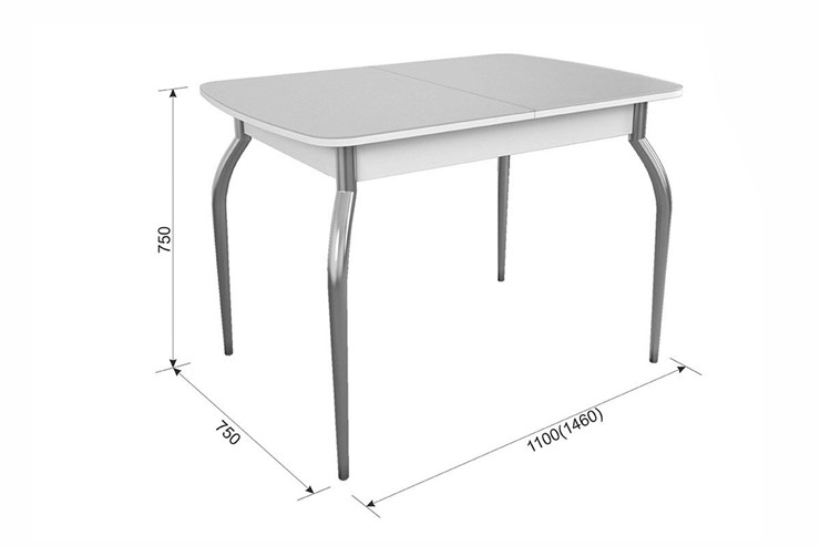 Раздвижной стол Танго, белый/геометрия в Петрозаводске - изображение 4