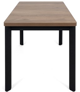 Кухонный стол раскладной Токио-1L (ноги металлические черные, дуб табако) в Петрозаводске - предосмотр 2