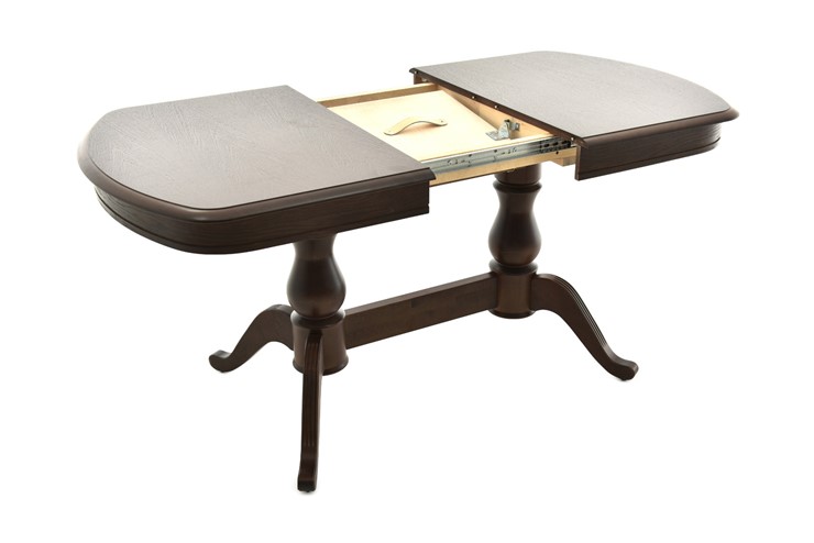 Обеденный раздвижной стол Фабрицио-2 исп. Мыло 1600, Тон 11 Покраска + патина с прорисовкой (на столешнице) в Петрозаводске - изображение 1
