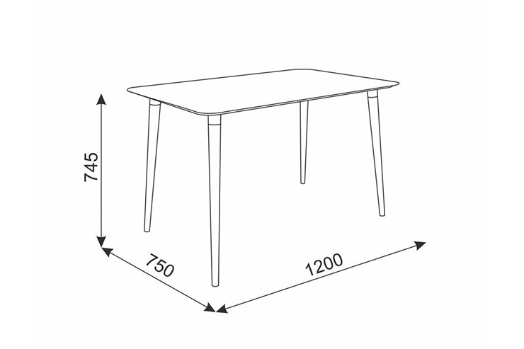 Обеденный стол Сканди 1, серый/венге в Петрозаводске - изображение 1
