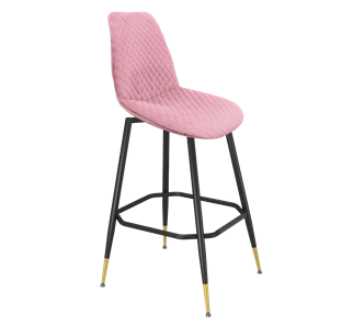Барный стул SHT-ST29-С22 / SHT-S148 (розовый зефир/черный муар/золото) в Петрозаводске - предосмотр