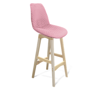 Барный стул SHT-ST29-С22 / SHT-S65-1 (розовый зефир/прозрачный лак) в Петрозаводске - предосмотр