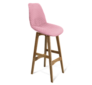 Барный стул SHT-ST29-С22 / SHT-S65 (розовый зефир/дуб брашированный коричневый) в Петрозаводске - предосмотр