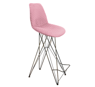 Барный стул SHT-ST29-С22 / SHT-S66 (розовый зефир/черный муар/зол.патина) в Петрозаводске