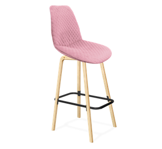 Барный стул SHT-ST29-С22 / SHT-S94 (розовый зефир/прозрачный лак/черный муар) в Петрозаводске - предосмотр