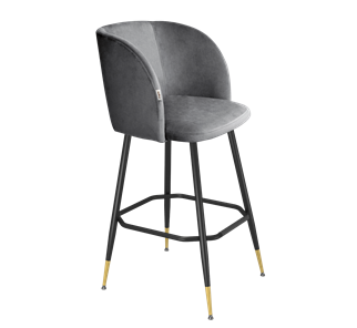 Барный стул SHT-ST33 / SHT-S148 (угольно-серый/черный муар/золото) в Петрозаводске - предосмотр
