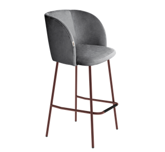 Барный стул SHT-ST33 / SHT-S29P (угольно-серый/медный металлик) в Петрозаводске - предосмотр
