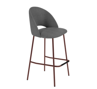 Барный стул SHT-ST34 / SHT-S29P (платиново-серый/медный металлик) в Петрозаводске - предосмотр