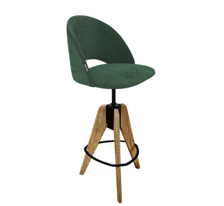 Барный стул SHT-ST34 / SHT-S92 (лиственно-зеленый/браш.коричневый/черный муар) в Петрозаводске