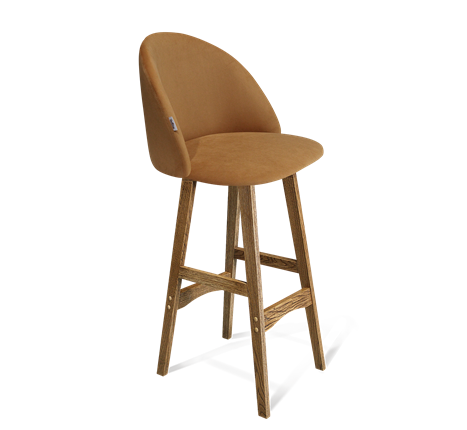 Барный стул SHT-ST35 / SHT-S65 (горчичный/дуб брашированный коричневый) в Петрозаводске - изображение