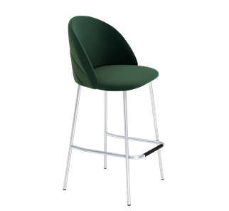 Барный стул SHT-ST35-2 / SHT-S29P (лиственно-зеленый/хром лак) в Петрозаводске