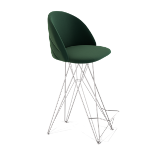 Барный стул SHT-ST35-2 / SHT-S66 (лиственно-зеленый/хром лак) в Петрозаводске