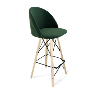 Барный стул SHT-ST35-2 / SHT-S80 (лиственно-зеленый/прозрачный лак/черный) в Петрозаводске